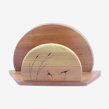 Porte courrier en bois oiseaux