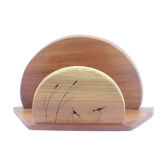 Wooden mail holder birds