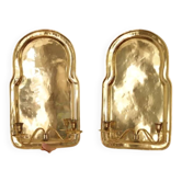 Pair of Swedish Mid Century Brass Wall Sconces