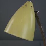 Lampe/lampe de bureau design vintage en métal jaune des années 60