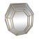Vintage octagonal faceted mirror, circa 1970-1980.