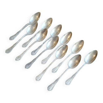 Set of silver-plated soup spoons