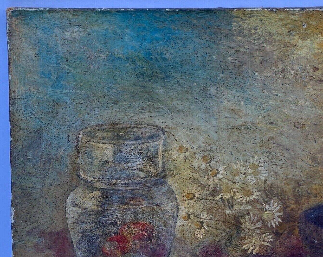 Oil on canvas still life bouquet of flowers 20th century by Louis Baril or Barit