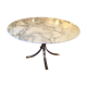 Marble table and stainless steel base