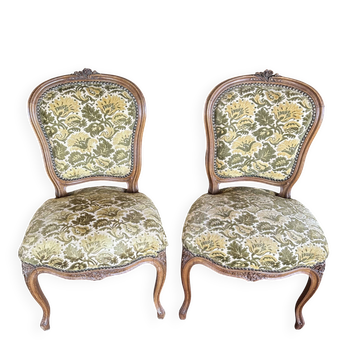 Paire de chaises de style Louis XV
