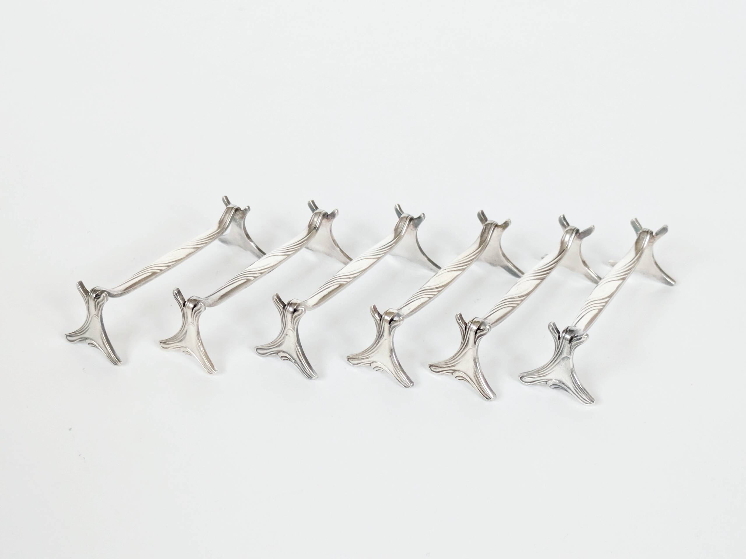 Set of 6 Christofle Antique, Modern Gramont, Art Nouveau Knife Rests