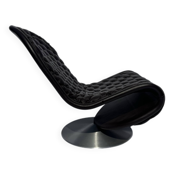 Verner Panton 123 Lounge Chair – Leather Swivel Chair for Fritz Hansen