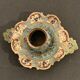 Bronze candlestick and napoleon III partitioned enamels