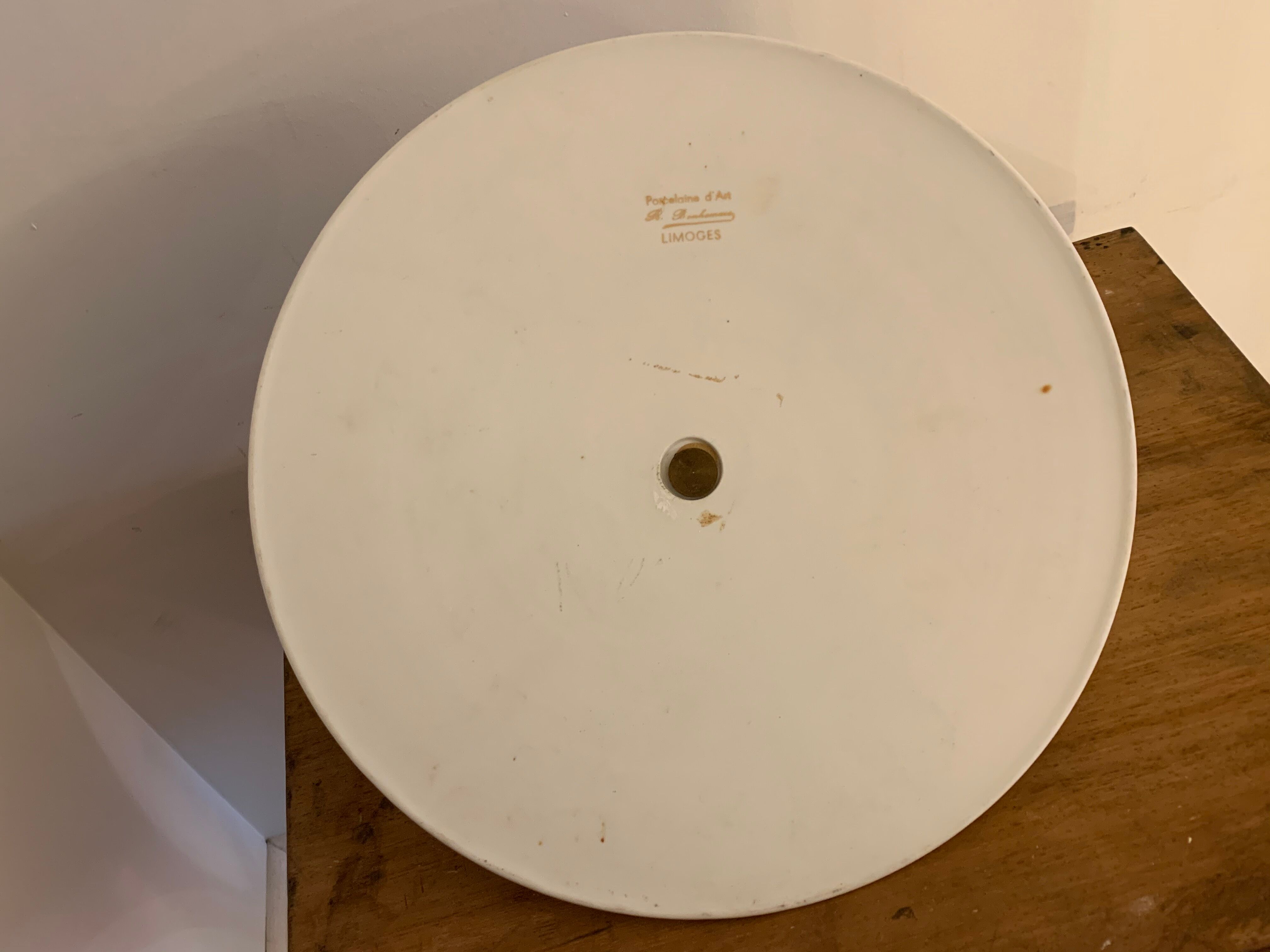 Limoges blue and white porcelain platter