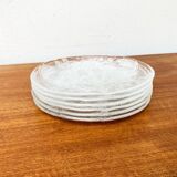 Vintage Swedish glass plates from the mid-century by Kosta Boda, 1960s, set of 6.