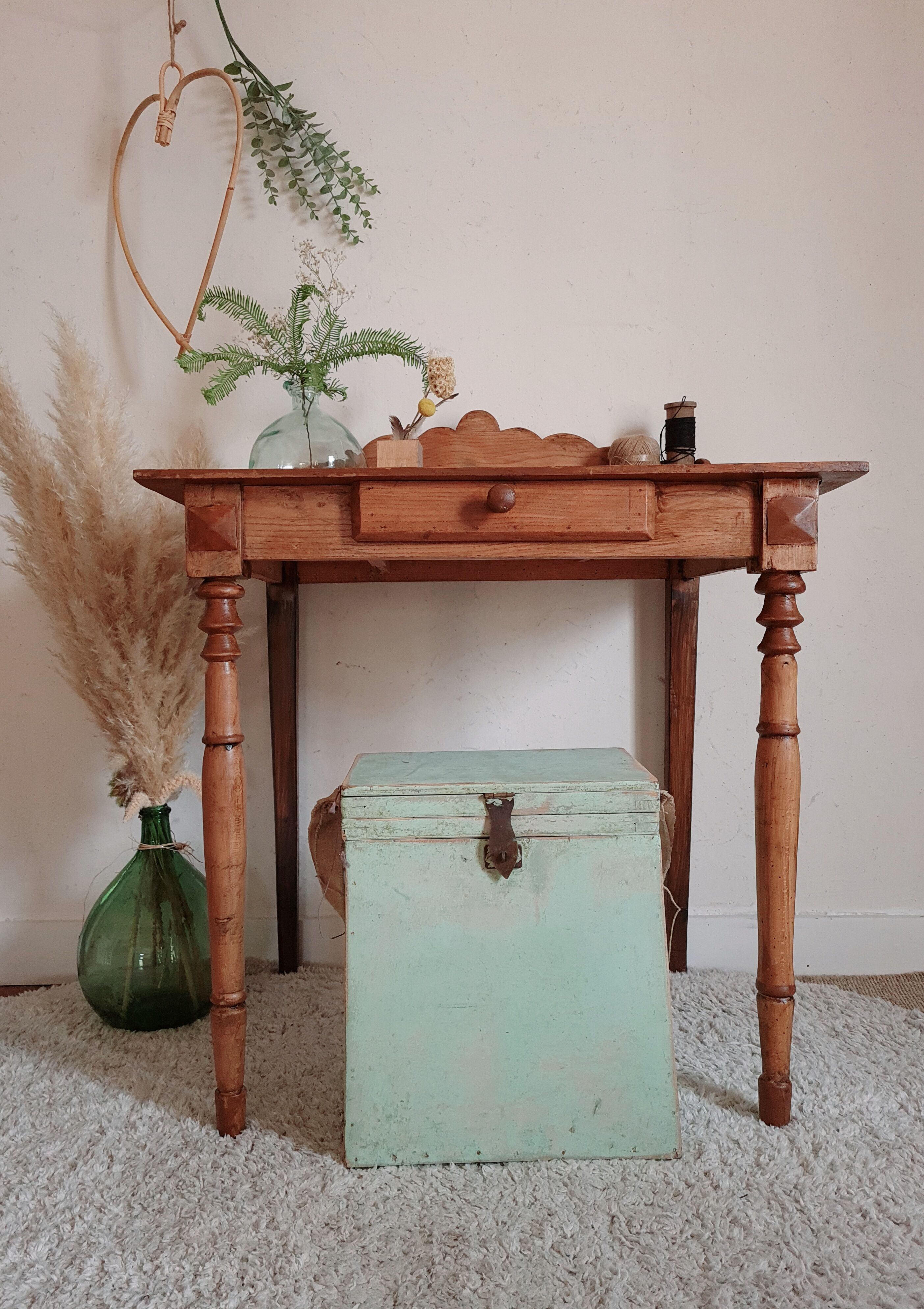 Old wooden toilet table