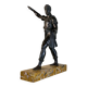 Bonze patine noire, homme barbu debout, dans l’esprit de l’antique, XIXème siècle