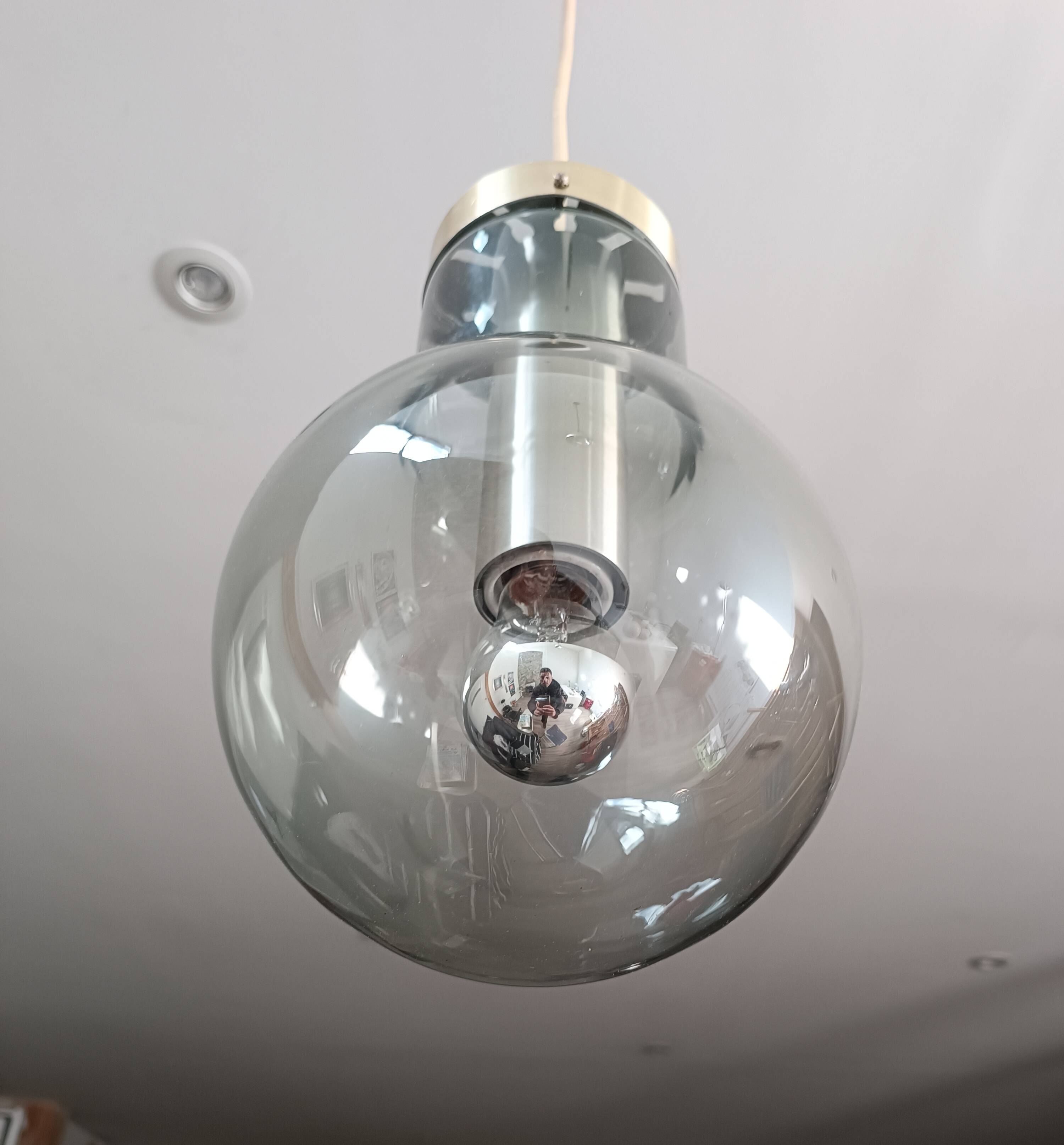 Lampe suspendue Bulb par Frank Ligtelijn pour Raak 1970s
