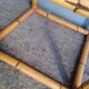 Square rattan end coffee table ep 1970
