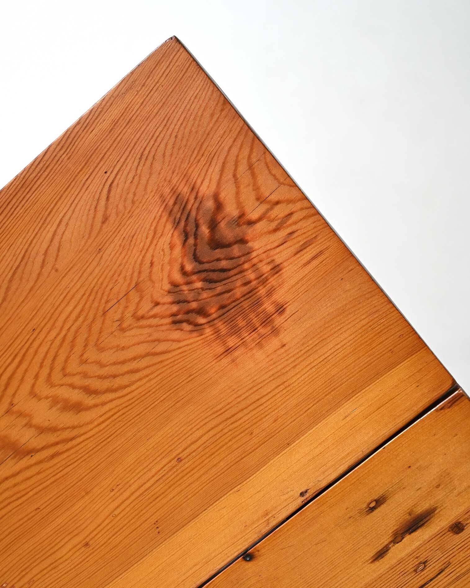 Table à rabats en pin massif scandinave, années 1960