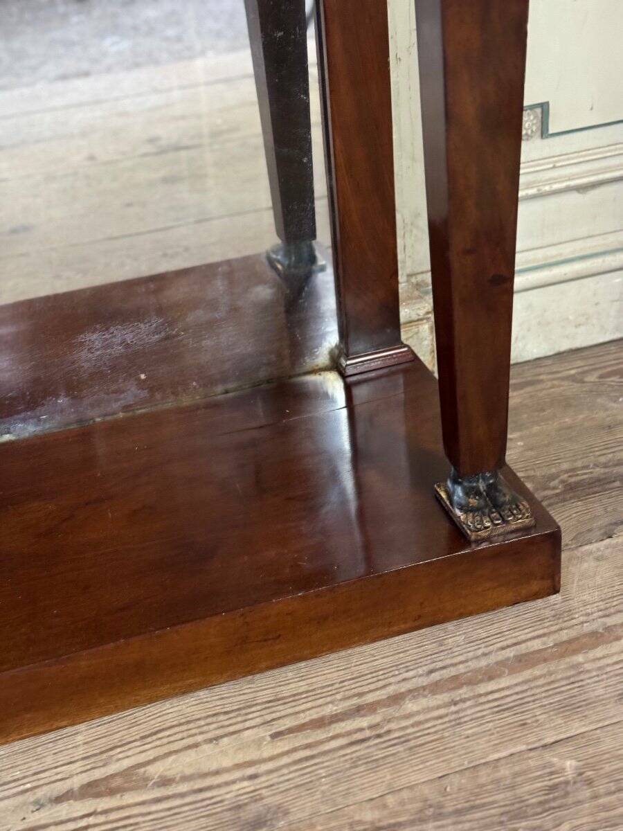 “Return from Egypt” console in mahogany, early 19th century