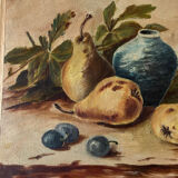 Still Life with Oil Pears on Canvas