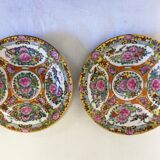 Asian Porcelain Plates Floral Decor