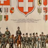 Lithograph engraving on Switzerland from 1897