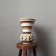 Quimper ceramic vase, handmade pottery, country decoration