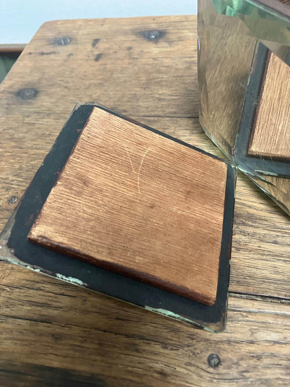 Beveled mirror jewelry box