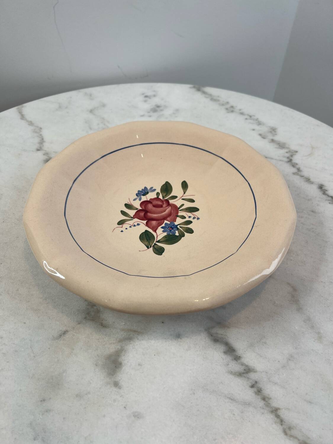 Large deep plate Sarreguemines Vosges