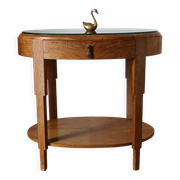 Walnut Art Deco side table 1930