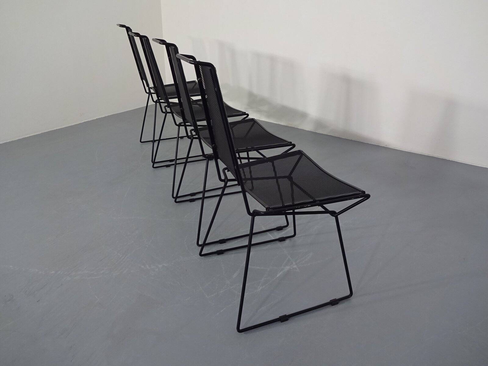 Metal Chairs by Rolf Rahmlow, 1980s, Set of 4