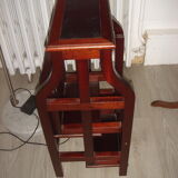 Librarian's stepladder (mahogany - leather)