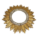 Miroir soleil en bois. Espagne, années 1960.