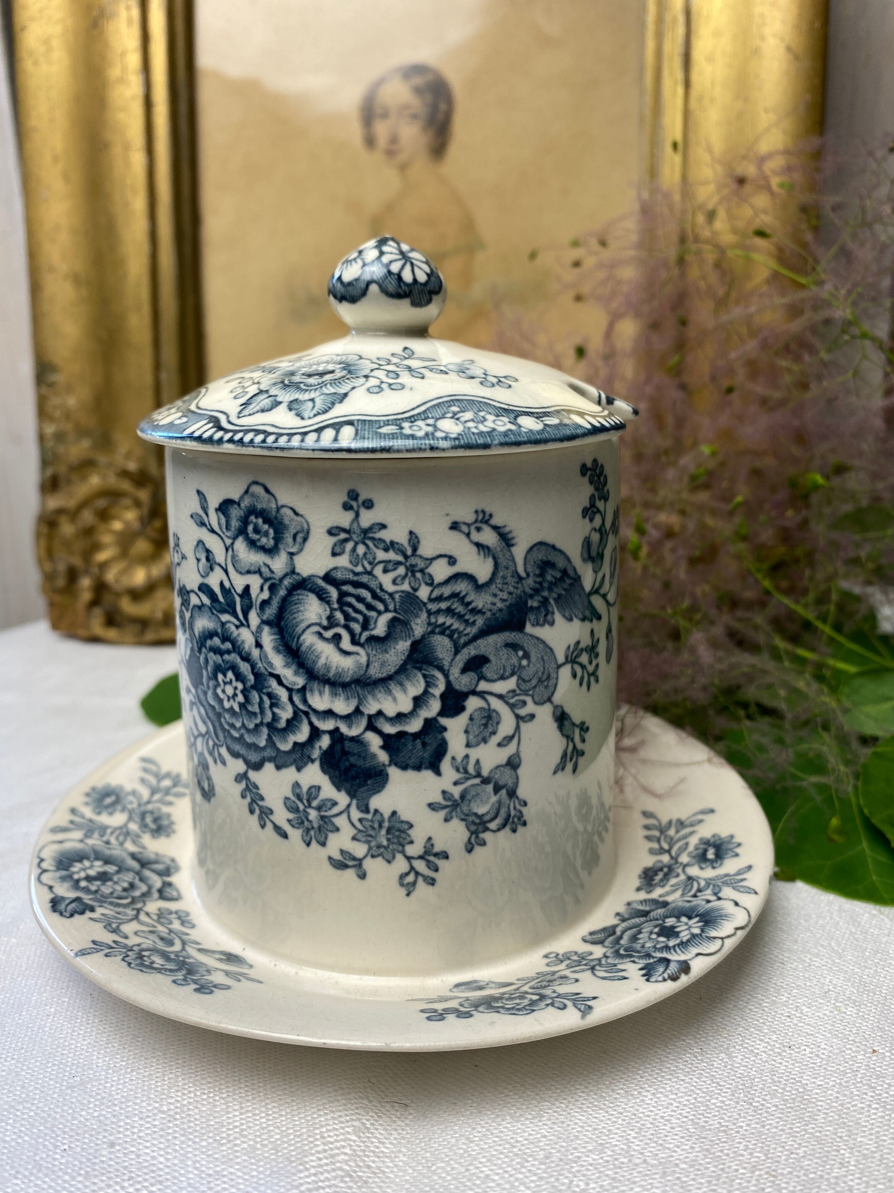 English earthenware jam stamped "Crown Ducal" old Bristol model