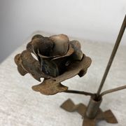 Rose shaped metal candle holder