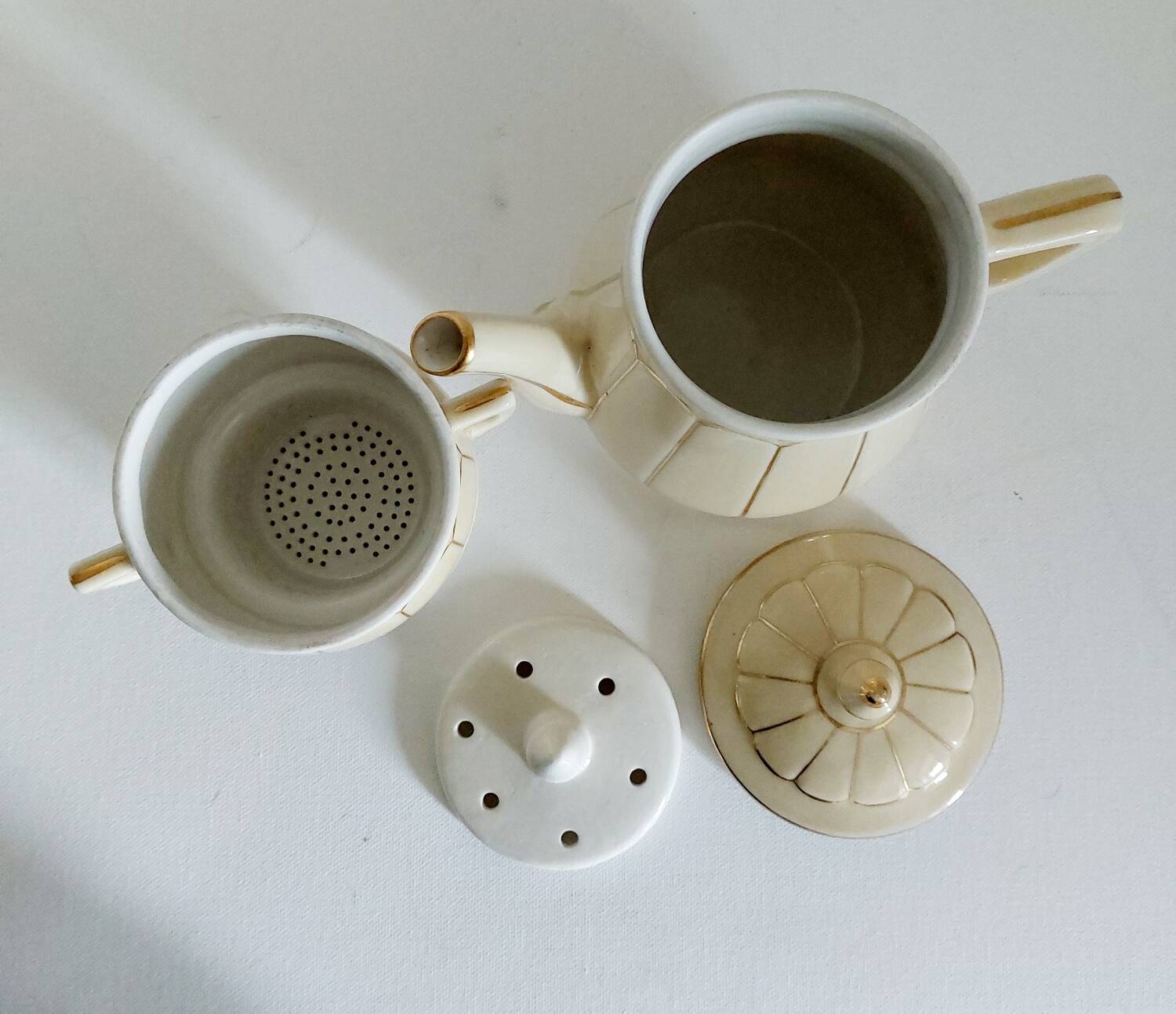 Vintage St Uze earthenware coffee maker