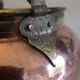 Cache pot pot cauldron in hammered red copper / vintage 60s-70s