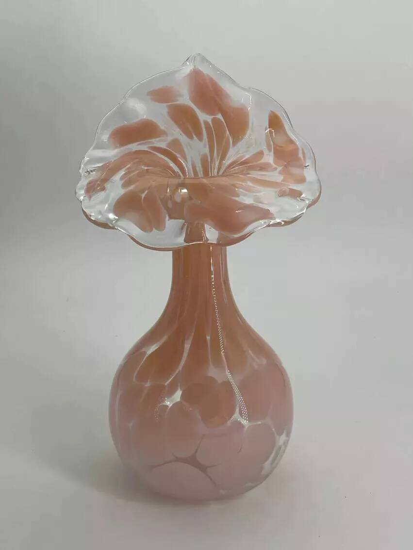 Vintage blown glass vase signed RGH (Römische Glashütte Linz)