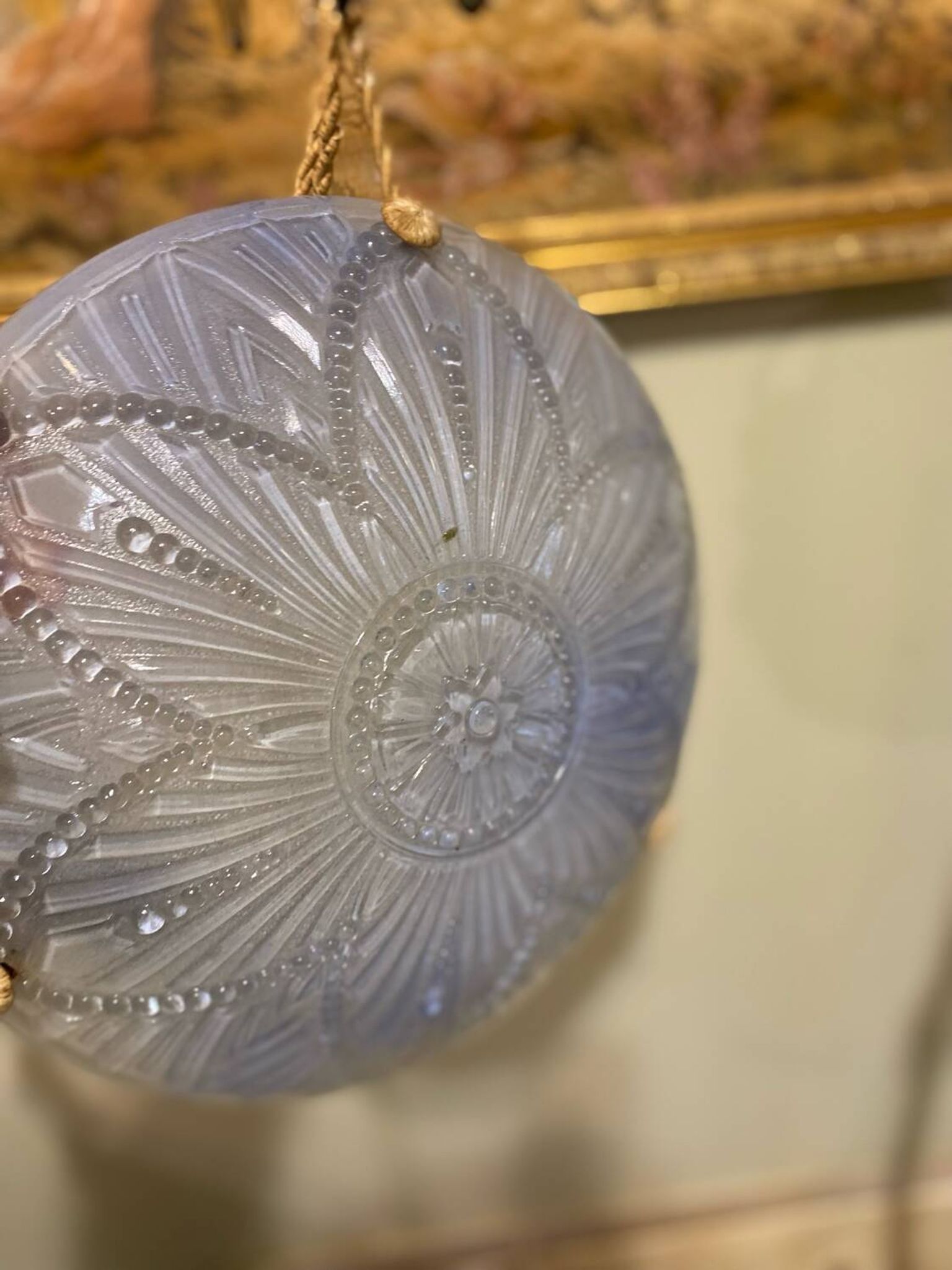 Art Deco blue pendant light