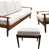 Scandinavian teak lounge set, 1960s
