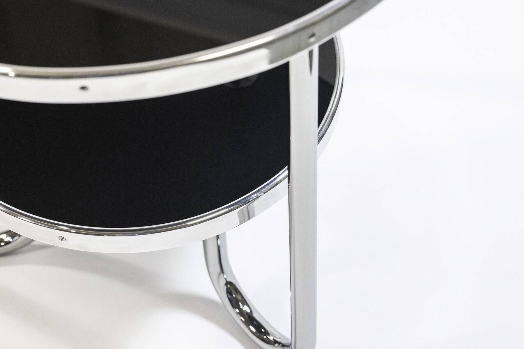 Small Bauhaus Black Chrome Table from Kovona, Czechia, 1970s