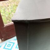 Black patina bedside table