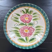 Italian dish with floral decoration