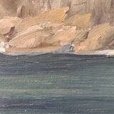 Tableau huile sur toile marine signée