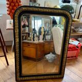 Antique gold and black mirror
