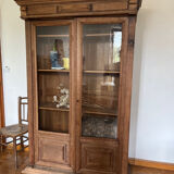 Armoire vitrée bois brut