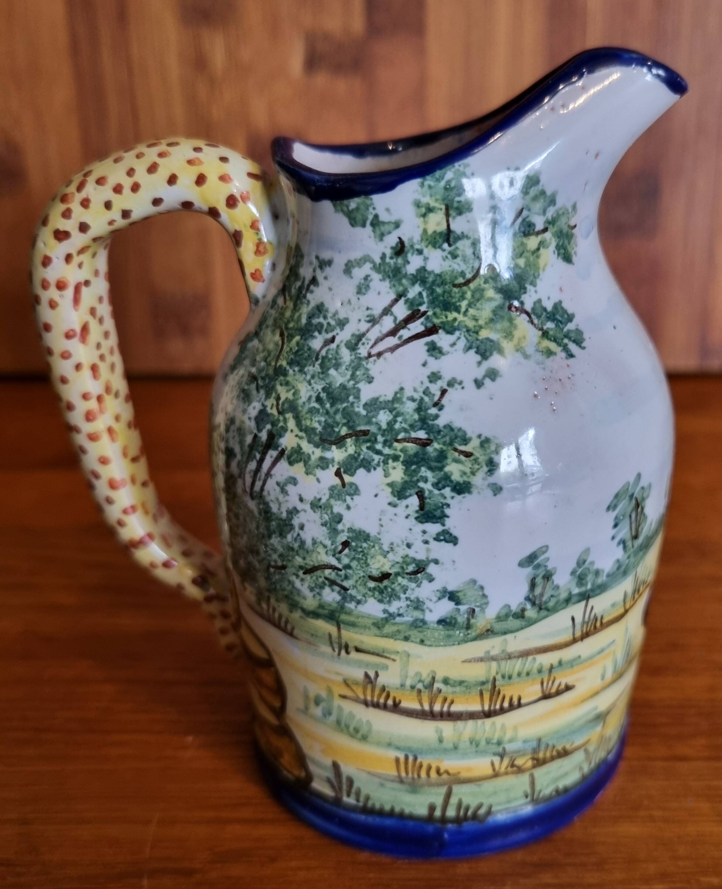 Earthenware pitcher from Nevers AM Montagnon