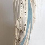 Statue of the holy virgin in hand-painted plaster signed lance 44 cm
