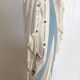 Statue of the holy virgin in hand-painted plaster signed lance 44 cm