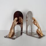Pair of Jaguar brand mascot bookends from the 70s and 80s