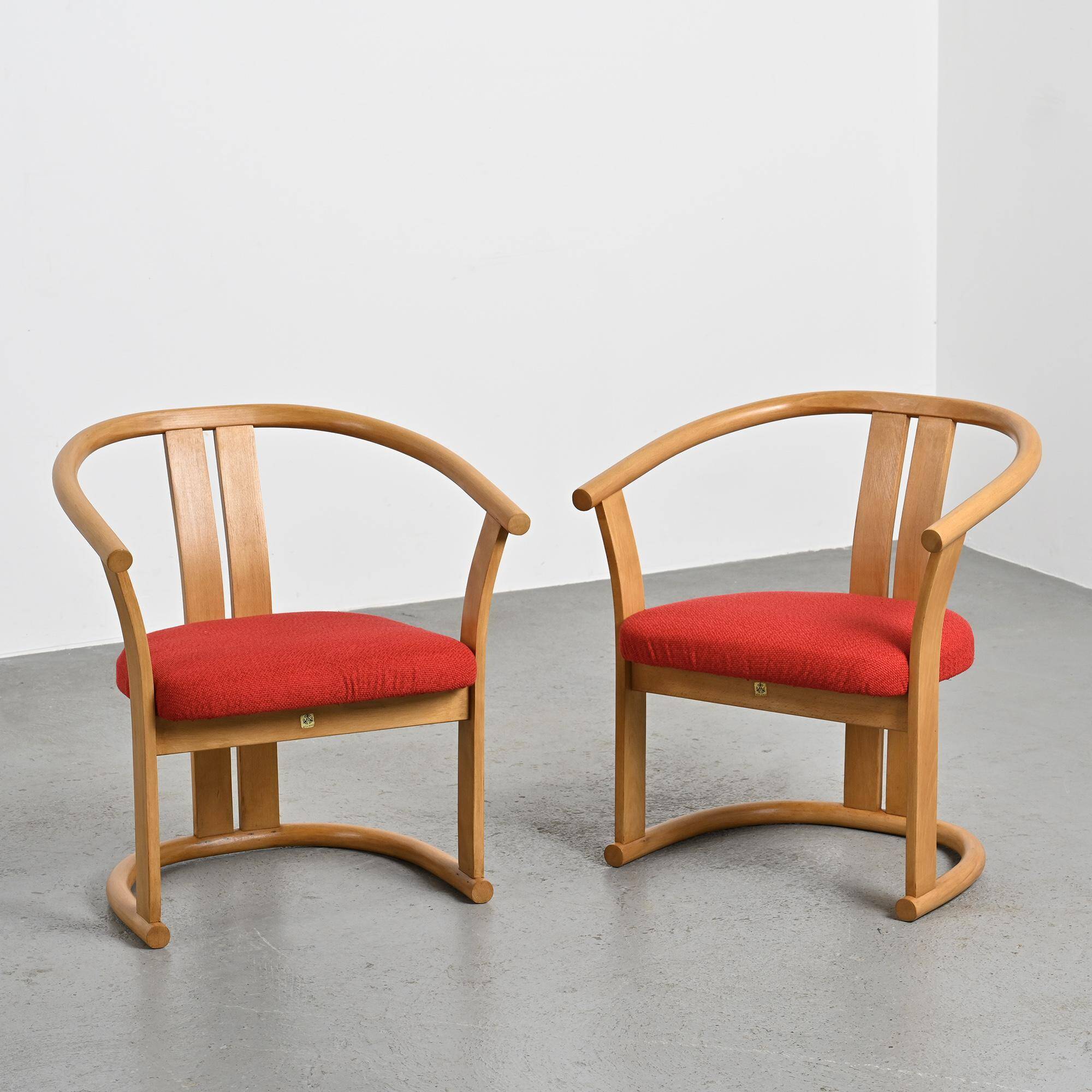 Pair of armchairs by Isamu Kenmochi, Japan circa 1965