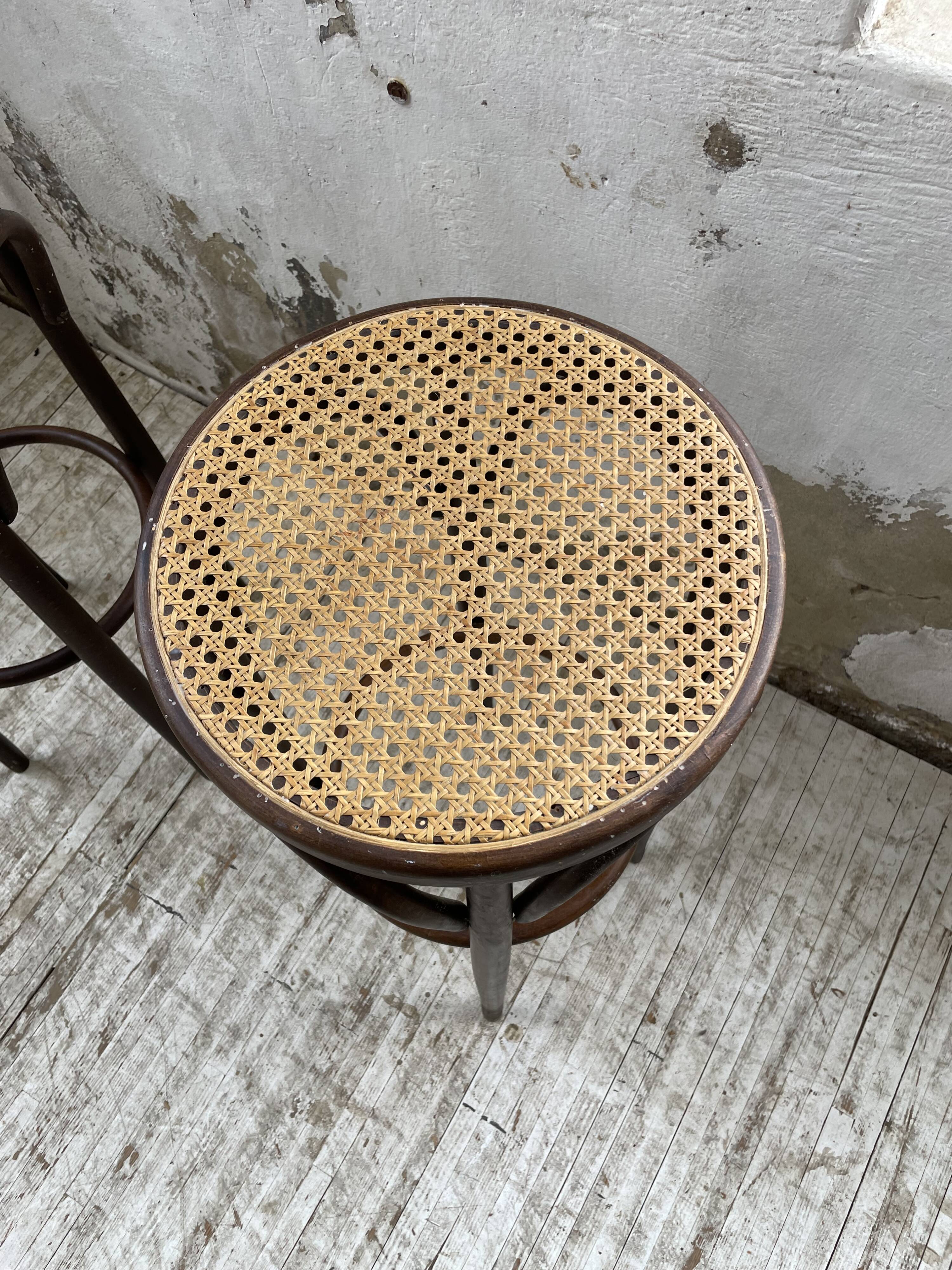 High cane bistro stools