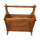 Ancien porte revues structure bois & cannage vintage